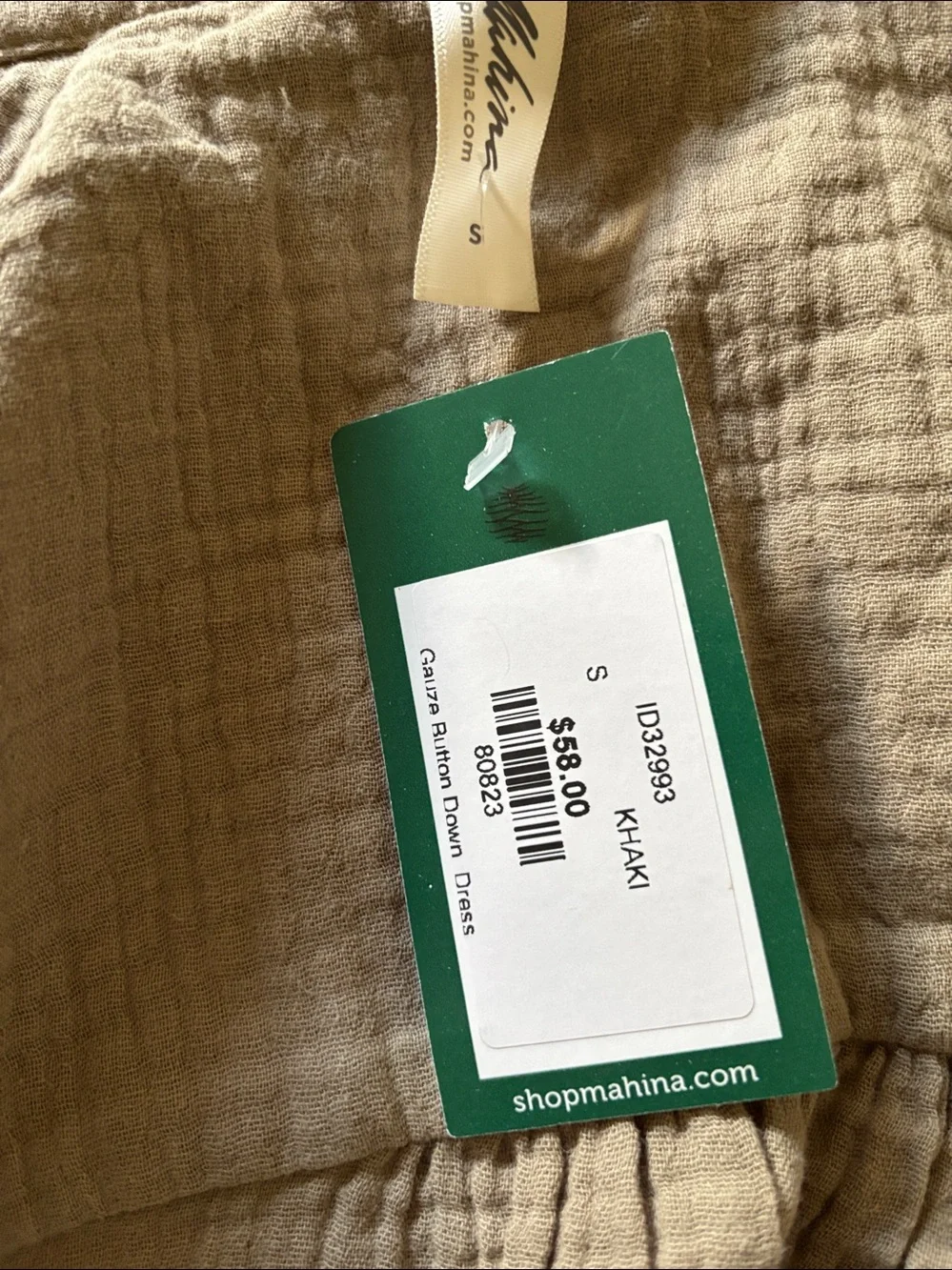mahina Natural Beige Gauze Throw - Soft Neutral Layering